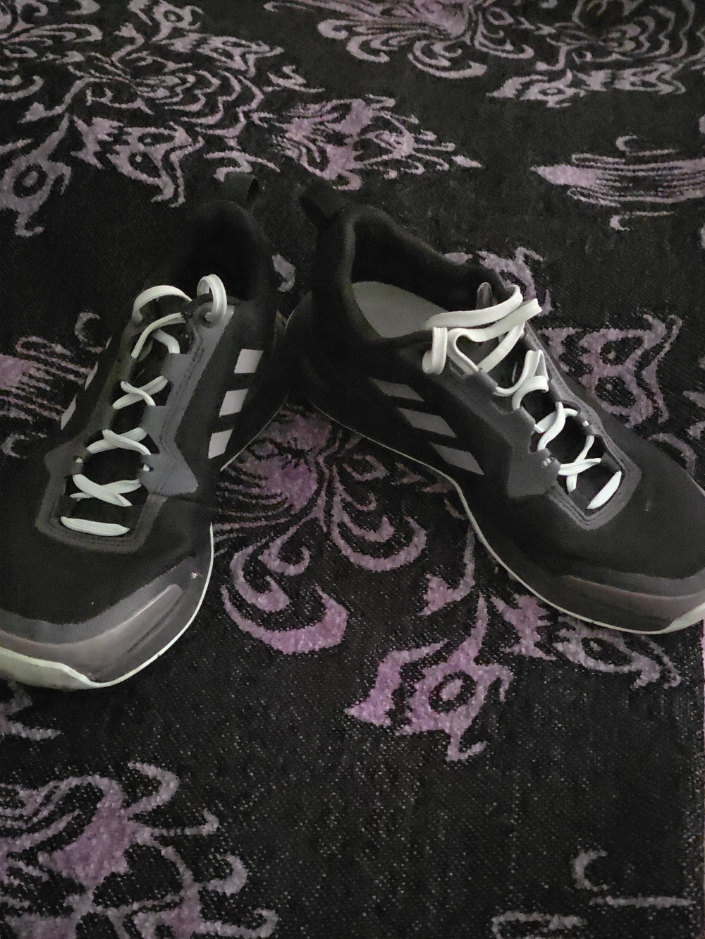 adidas Black Athletic Sneakers with White Accents